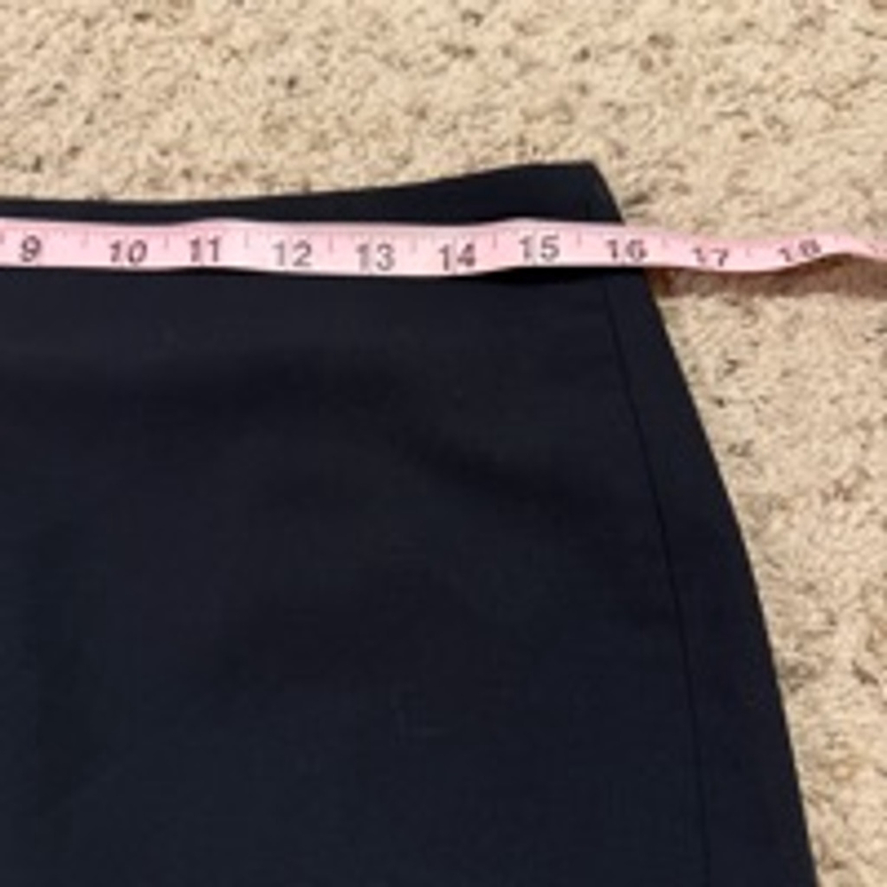 Women's Lands' End Navy Blue Wool Blend Skirt Size 8 - Picture 6 of 7